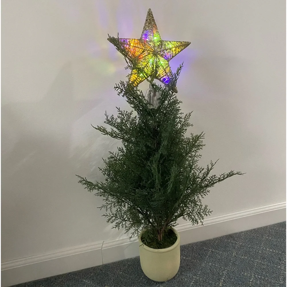 Tree Star Topper With Clip Changes Multicolored/ Or Stays White Target